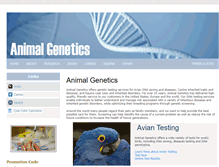 Tablet Screenshot of animalgenetics.com